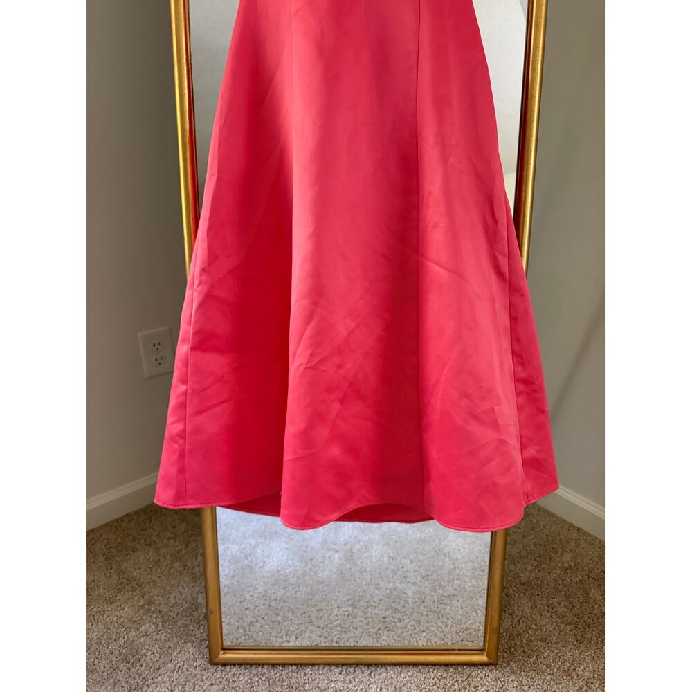Vintage Y2K 90s Onyx Nite Pink Sheer Rhinestone Halter Dress - Picture 4 of 14
